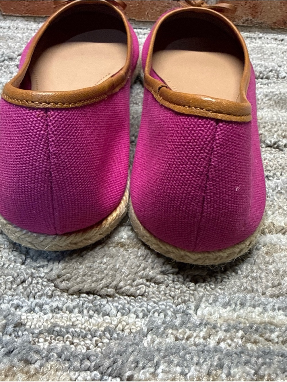 Coach Darcelle Signature Espadrille Ballet Flats 10Pink Fuchsia Canvas Bow Spain - Picture 3 of 12